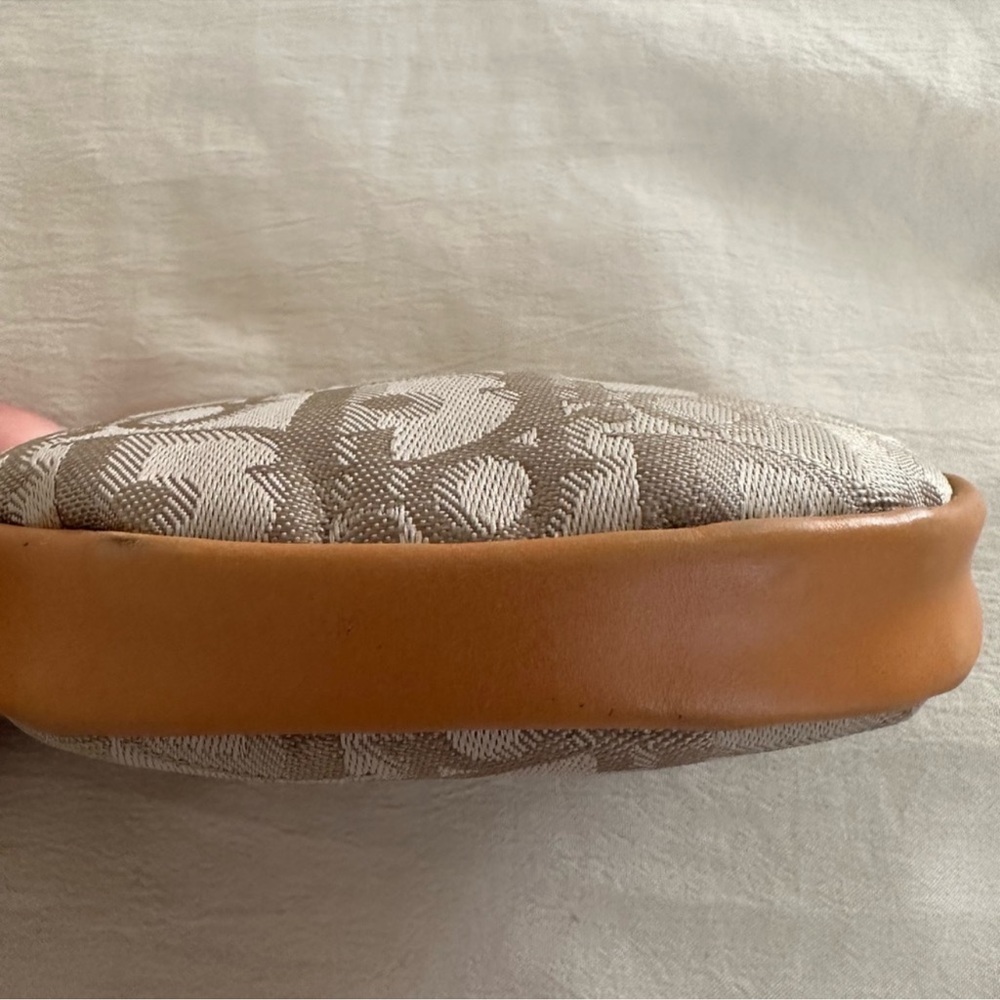 Christian Dior Trotter Beige Zip Coin Pouch